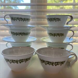 Corelle 6 pc crazy daisy tea cup set